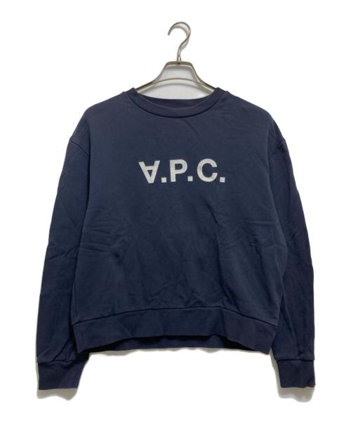A.P.C.（アーペーセー）A.P.C. (アーペーセー) ロゴスウェット ネイビー サイズ:Mの古着・服飾アイテム