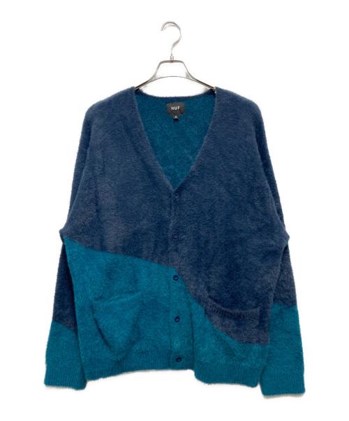 HUF（ハフ）HUF (ハフ) MERGED CARDIGAN ブルー サイズ:XLの古着・服飾アイテム