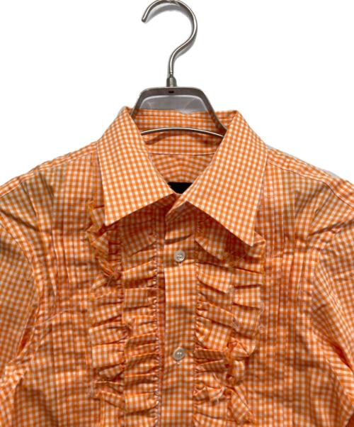tricot COMME des GARCONS（トリココムデギャルソン）tricot COMME des GARCONS (トリココムデギャルソン) フリルブラウス オレンジ サイズ:Sの古着・服飾アイテム