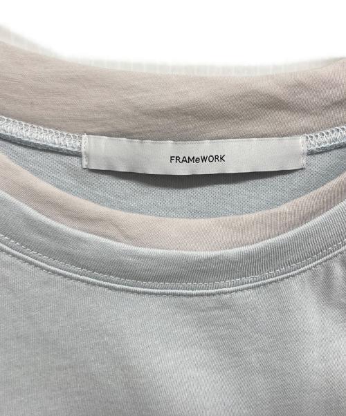 FRAMeWORK（フレームワーク）FRAMeWORK (フレームワーク) レイヤードライクT-SHIRT スカイブルー サイズ:記載なしの古着・服飾アイテム