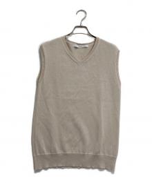 FRAMeWORK（フレームワーク）の古着「ペーパーポリエステルスリーブレス」｜ベージュ