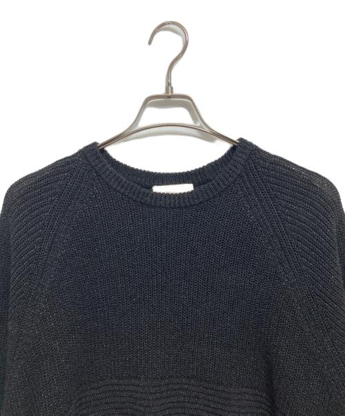 yokosakamoto（ヨウコサカモト）YOKOSAKAMOTO (ヨウコサカモト) PAPER KNIT SWEATER ブラック サイズ:Lの古着・服飾アイテム