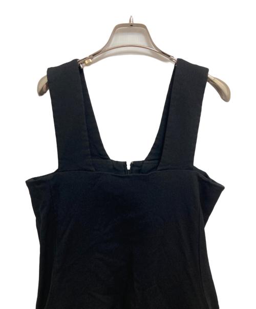 COMME des GARCONS COMME des GARCONS（コムデギャルソン コムデギャルソン）COMME des GARCONS COMME des GARCONS (コムデギャルソン コムデギャルソン) ポリ縮絨サロペットワンピース ブラック サイズ:Sの古着・服飾アイテム