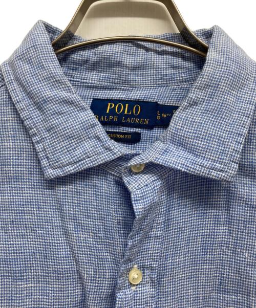 POLO RALPH LAUREN（ポロ・ラルフローレン）POLO RALPH LAUREN (ポロ・ラルフローレン) リネンシャツ ブルー サイズ:Lの古着・服飾アイテム