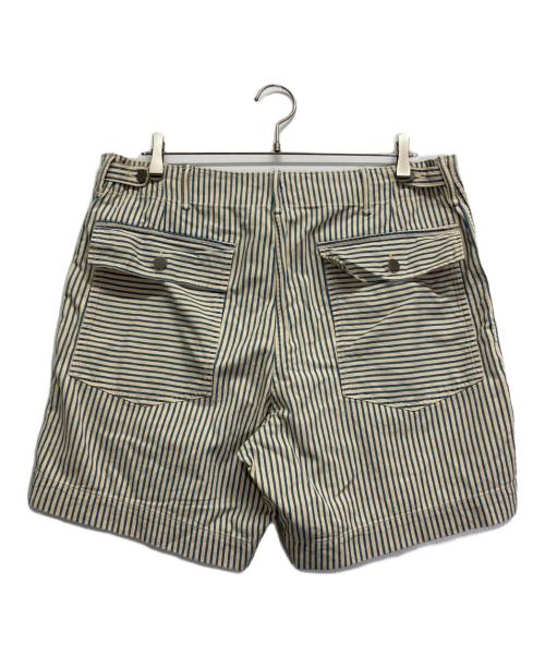 RRL（ダブルアールエル）RRL (ダブルアールエル) マリンボーダーハーフパンツ ベージュ×ブルー サイズ:W34の古着・服飾アイテム