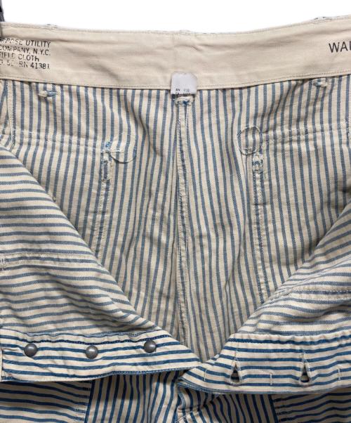 RRL（ダブルアールエル）RRL (ダブルアールエル) マリンボーダーハーフパンツ ベージュ×ブルー サイズ:W34の古着・服飾アイテム