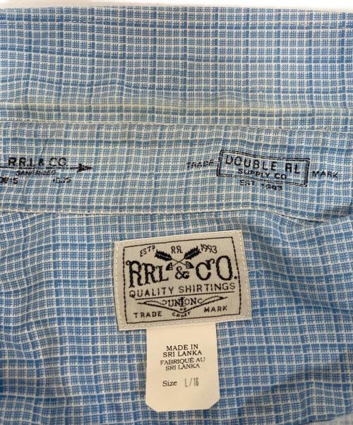 RRL（ダブルアールエル）RRL (ダブルアールエル) チェックシャツ ブルー サイズ:Lの古着・服飾アイテム