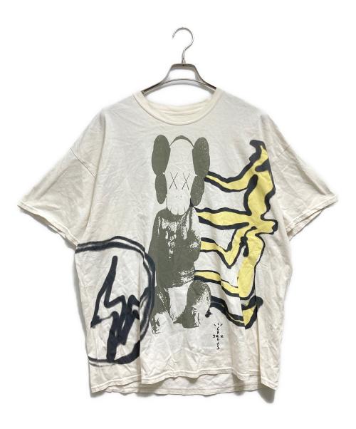 Travis Scott CACTUS JACK（トラヴィス・スコット カクタスジャック）TRAVIS SCOTT Cactus Jack (トラヴィス・スコット カクタスジャック) KAWS (カウズ) Tシャツ ホワイト サイズ:XLの古着・服飾アイテム
