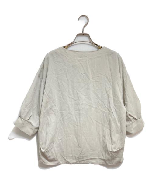 INDIVI（インディヴィ）INDIVI (インディヴィ) キーネック6分袖ブラウス グレー サイズ:38の古着・服飾アイテム