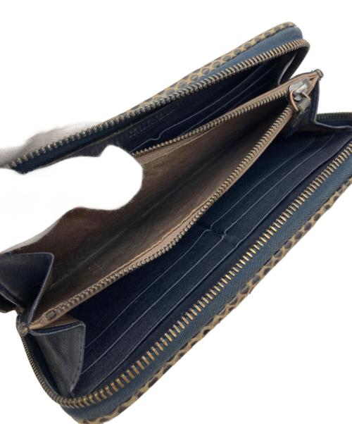 BOTTEGA VENETA（ボッテガベネタ）BOTTEGA VENETA (ボッテガベネタ) 長財布 ネイビーの古着・服飾アイテム