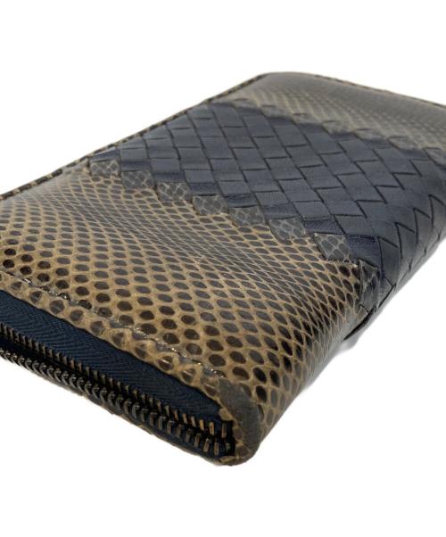 BOTTEGA VENETA（ボッテガベネタ）BOTTEGA VENETA (ボッテガベネタ) 長財布 ネイビーの古着・服飾アイテム
