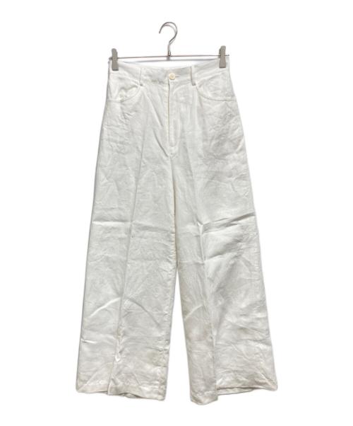 Plage（プラージュ）Plage (プラージュ) Linen Wide Pants ホワイト サイズ:38の古着・服飾アイテム