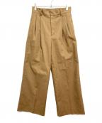 Plageプラージュ）の古着「Tuck Eide Slacks」｜ベージュ