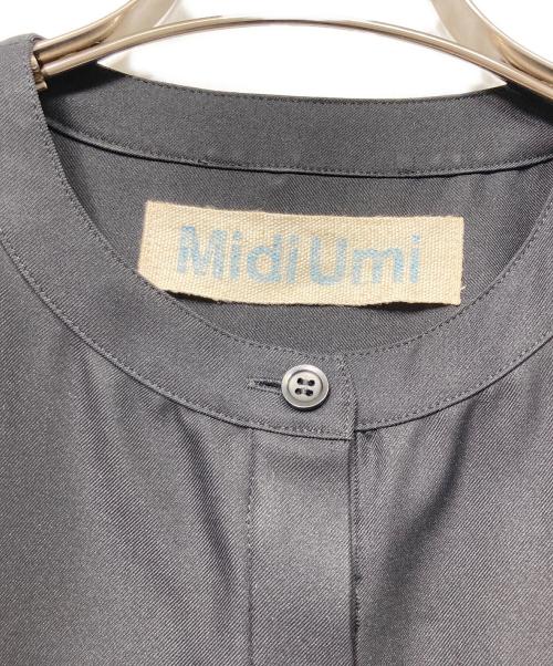 Midi-Umi（ミディウミ）Midi-Umi (ミディウミ) バンドカラーシャツワンピース ブラック サイズ:-の古着・服飾アイテム
