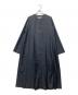 Midi-Umi（ミディウミ）の古着「バンドカラーシャツワンピース」｜ブラック