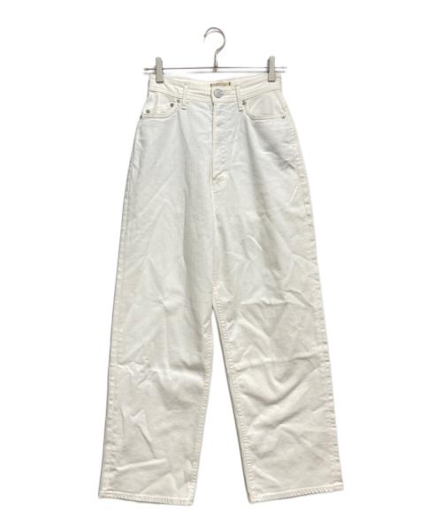 YANUK（ヤヌーク）YANUK (ヤヌーク) ルーズストレートデニムパンツ ホワイト サイズ:25の古着・服飾アイテム