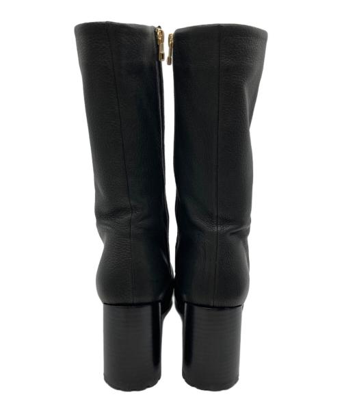 MANA（マナ）MANA (マナ) フレアヒール・ミドルブーツ ブラック サイズ:40の古着・服飾アイテム