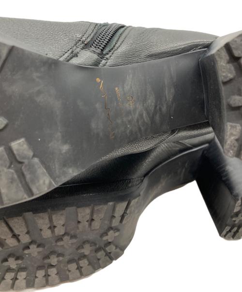 MANA（マナ）MANA (マナ) フレアヒール・ミドルブーツ ブラック サイズ:40の古着・服飾アイテム