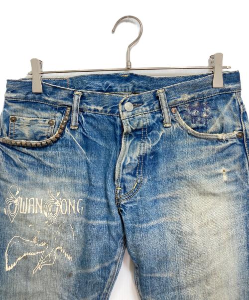 Hysteric Glamour（ヒステリックグラマー）Hysteric Glamour (ヒステリックグラマー) スタッズフレアデニムパンツ ンディゴ サイズ:記載なしの古着・服飾アイテム