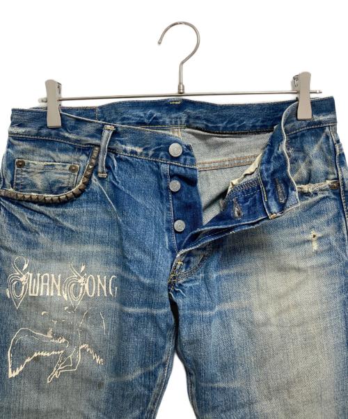 Hysteric Glamour（ヒステリックグラマー）Hysteric Glamour (ヒステリックグラマー) スタッズフレアデニムパンツ ンディゴ サイズ:記載なしの古着・服飾アイテム