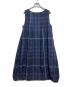 io comme io (イオコムイオ) ノースリーブチェックワンピース ネイビー サイズ:M：8000円