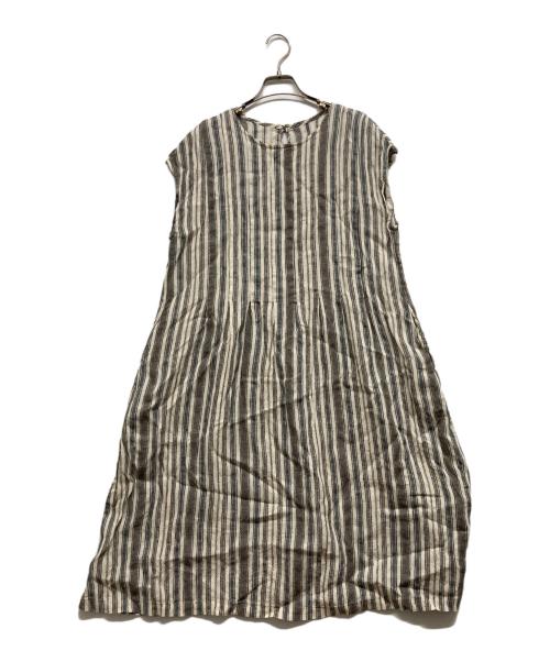 根々（ネネ）根々 (ネネ) リネンワンピース ベージュ サイズ:表記無しの古着・服飾アイテム