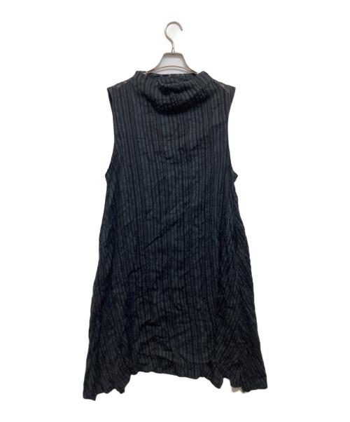 芽風（メフウ）芽風 (メフウ) シルク混ワンピース ブラック サイズ:38の古着・服飾アイテム