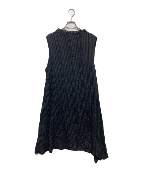 芽風（メフウ）芽風 (メフウ) シルク混ワンピース ブラック サイズ:38の古着・服飾アイテム