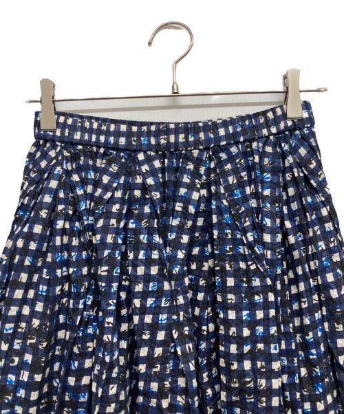 慈雨（ジウ）慈雨 (ジウ) 総柄スカート ネイビー サイズ:40の古着・服飾アイテム