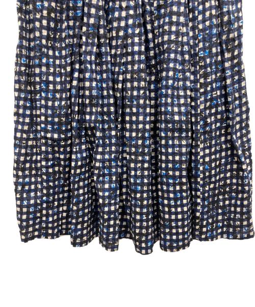 慈雨（ジウ）慈雨 (ジウ) 総柄スカート ネイビー サイズ:40の古着・服飾アイテム