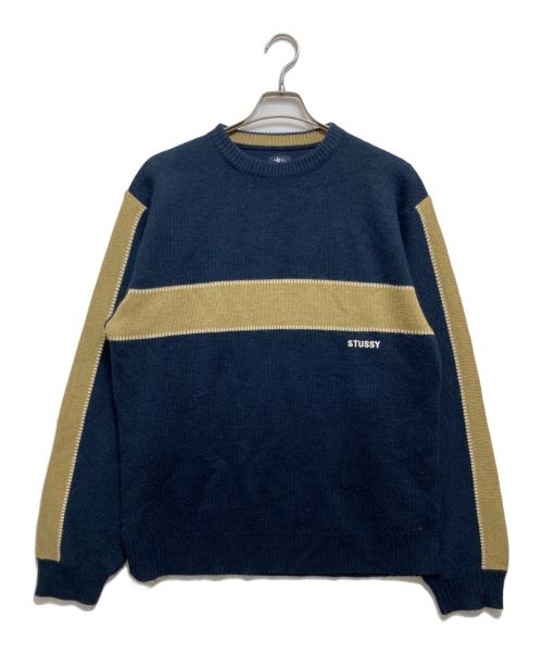 stussy（ステューシー）stussy (ステューシー) ニット ネイビー サイズ:Lの古着・服飾アイテム