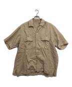 KAPTAIN SUNSHINEキャプテンサンシャイン）の古着「リネン混シャツ」｜ベージュ