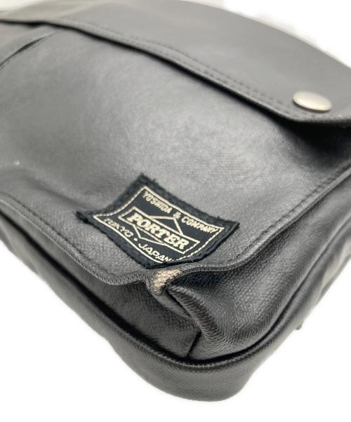 PORTER（ポーター）PORTER (ポーター) レザーボディバッグ ブラックの古着・服飾アイテム