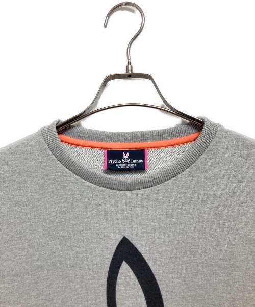 Psycho Bunny（サイコ バニー）Psycho Bunny (サイコ バニー) フロントプリント クルーネックスウェット グレー サイズ:XSの古着・服飾アイテム