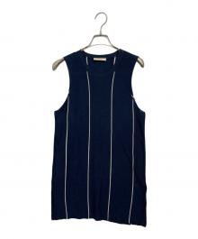 CELINE（セリーヌ）の古着「シルクニットベスト」｜ネイビー