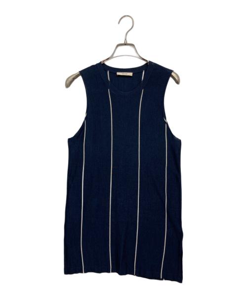CELINE（セリーヌ）CELINE (セリーヌ) シルクニットベスト ネイビー サイズ:XSの古着・服飾アイテム