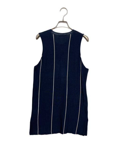 CELINE（セリーヌ）CELINE (セリーヌ) シルクニットベスト ネイビー サイズ:XSの古着・服飾アイテム
