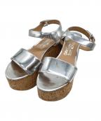 Salvatore Ferragamoサルヴァトーレ フェラガモ）の古着「ウェッジソールサンダル」｜シルバー