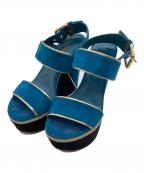 LOUIS VUITTONルイ ヴィトン）の古着「オープントゥーパンプス」｜ブルー