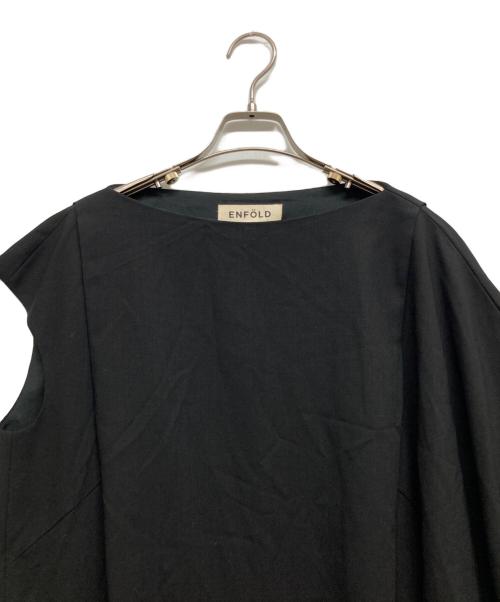ENFOLD（エンフォルド）ENFOLD (エンフォルド) アシンメトリーワンピース ブラック サイズ:38の古着・服飾アイテム