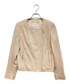 La TOTALITEラ ト―タリテ）の古着「レザージャケット」｜アイボリー