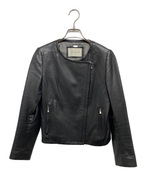La TOTALITE（ラ ト―タリテ）La TOTALITE (ラ ト―タリテ) レザージャケット ブラック サイズ:36の古着・服飾アイテム