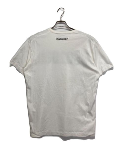 DSQUARED2（ディースクエアード）DSQUARED2 (ディースクエアード) プリントTシャツ ホワイト サイズ:Sの古着・服飾アイテム