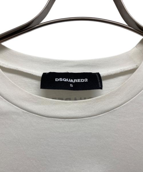 DSQUARED2（ディースクエアード）DSQUARED2 (ディースクエアード) プリントTシャツ ホワイト サイズ:Sの古着・服飾アイテム
