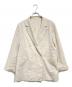 NOLLEY'S（ノーリース）の古着「麻混ストレッチダブルジャケット」｜アイボリー