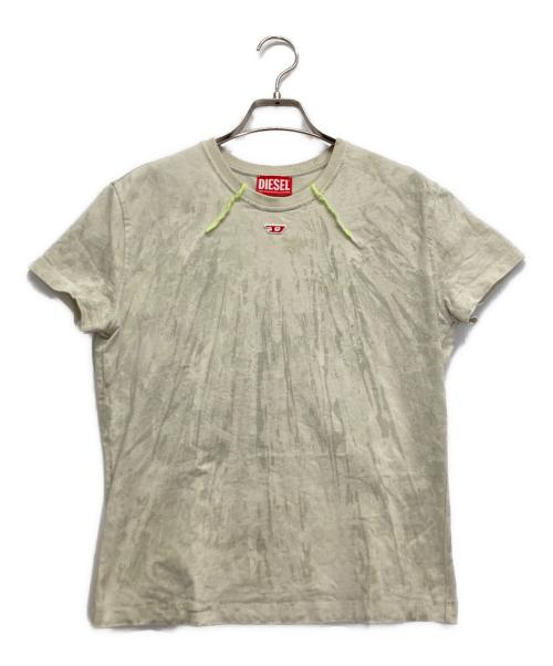 DIESEL（ディーゼル）DIESEL (ディーゼル) センターDロゴＴシャツ ベージュ サイズ:Lの古着・服飾アイテム