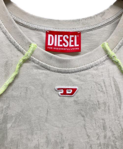 DIESEL（ディーゼル）DIESEL (ディーゼル) センターDロゴＴシャツ ベージュ サイズ:Lの古着・服飾アイテム