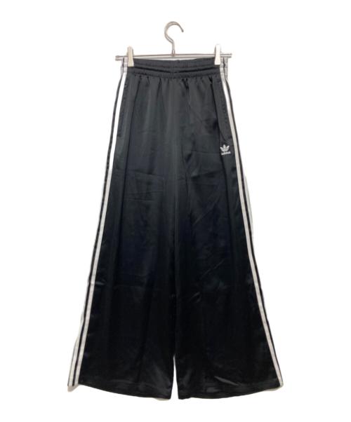 adidas Originals（アディダスオリジナル）adidas originals (アディダスオリジナル) DRESSLAVE (ドレスレイブ) サテンワイドレッグトラックパンツ ブラック サイズ:Sの古着・服飾アイテム