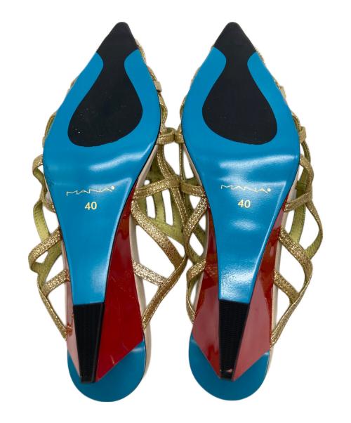 MANA（マナ）MANA (マナ) ポインテッド・グリッドミュール ゴールド サイズ:40の古着・服飾アイテム