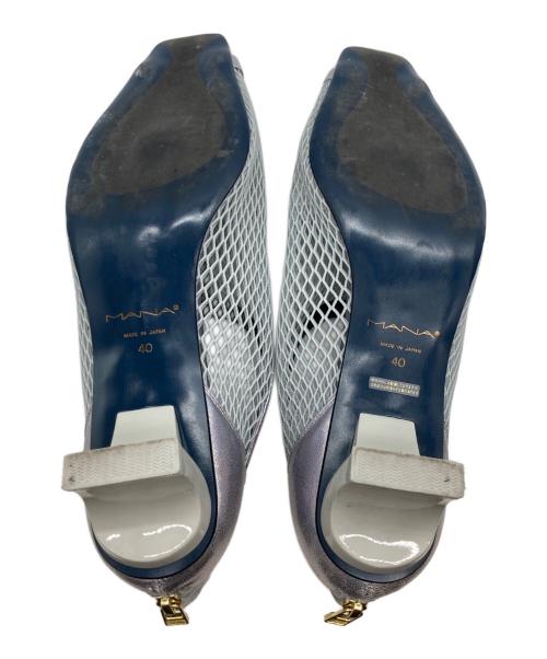 MANA（マナ）MANA (マナ) メッシュパンプス グレー サイズ:25の古着・服飾アイテム